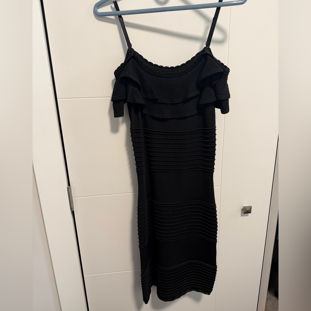 BNWT Guess Black Bandeau Ruffled Dress Size 6